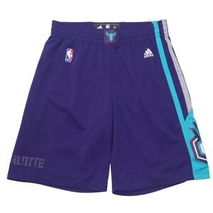 Adidas Charlotte Hornets Basketball Shorts Size Medium Purple 2015